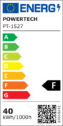 POWERTECH LED φωτιστικό οροφής PT-1527, 40W, 4000K, Φ60x120cm, μαύρο 5