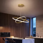 POWERTECH LED φωτιστικό οροφής PT-1528, 40W, 4000K, Φ60x120cm, χρυσό 2