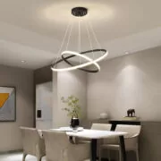 POWERTECH LED φωτιστικό οροφής PT-1529, 60W, 4000K, Φ80x120cm, μαύρο 2