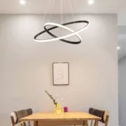 POWERTECH LED φωτιστικό οροφής PT-1529, 60W, 4000K, Φ80x120cm, μαύρο 3