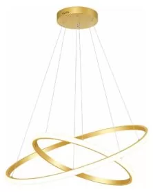 POWERTECH LED φωτιστικό οροφής PT-1530, 60W, 4000K, Φ80x120cm, χρυσό