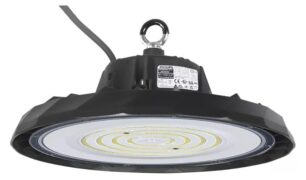 POWERTECH LED φωτιστικό καμπάνα PT-1531, 100W, 6500K, Φ30x11cm, IP65, μαύρο