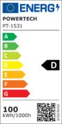 POWERTECH LED φωτιστικό καμπάνα PT-1531, 100W, 6500K, Φ30x11cm, IP65, μαύρο 5