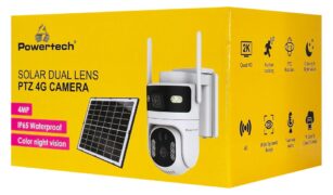 POWERTECH smart ηλιακή κάμερα PT-1547, dual lens, 4MP, 4G, PTZ, SD, IP65 4