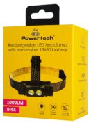 POWERTECH LED φακός κεφαλής PT-1549, επαναφορτιζόμενος, 1000lm, IP44, μαύρος 4