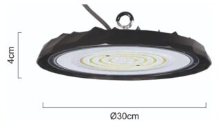 POWERTECH LED φωτιστικό καμπάνα PT-1557, 100W, 6500K, Φ30x4cm, IP65, μαύρο 9 POWERTECH LED φωτιστικό καμπάνα PT-1557, 100W, 6500K, Φ30x4cm, IP65, μαύρο 4