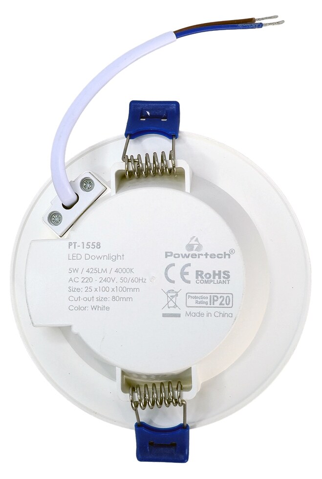 POWERTECH LED φωτιστικό downlight PT-1558, 5W, Φ100x25mm, 4000K, 425lm, λευκό 4 POWERTECH LED φωτιστικό downlight PT-1558, 5W, Φ100x25mm, 4000K, 425lm, λευκό - Image 2