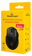 POWERTECH ασύρματο ποντίκι PT-1578, 2.4GHz & Bluetooth, έως 4000DPI, μαύρο 4