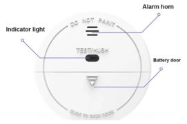 POWERTECH ασύρματος ανιχνευτής καπνού PT-1610 για συναγερμούς, 433MHz 5