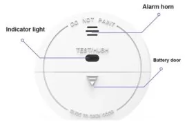 POWERTECH ασύρματος ανιχνευτής καπνού PT-1610 για συναγερμούς, 433MHz 5