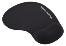 POWERTECH mouse pad PT-1611 με στήριγμα καρπού, 23x19x1.8cm, μαύρο