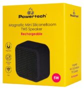 POWERTECH μίνι φορητό ηχείο PT-1626, μαγνητικό, 5W, Bluetooth, 400mAh, μαύρο 3