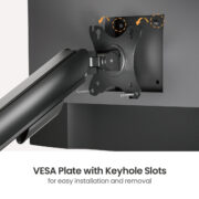 POWERTECH βάση γραφείου οθόνης PT-1627, 17-32", έως 9kg 3