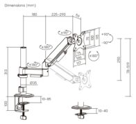 POWERTECH βάση γραφείου οθόνης PT-1627, 17-32", έως 9kg 6