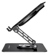 POWERTECH βάση & ψύξη laptop PT-1630 έως 17", 110mm LED fan, μεταλλική, μαύρη 5