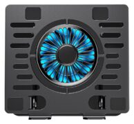 POWERTECH βάση & ψύξη laptop PT-1630 έως 17", 110mm LED fan, μεταλλική, μαύρη 7