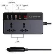 POWERTECH inverter αυτοκινήτου PTL-023, 200W, 12V DC σε 220V AC, με USB-C/3x USB 11 POWERTECH inverter αυτοκινήτου PTL-023, 200W, 12V DC σε 220V AC, με USB-C/3x USB 4
