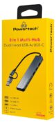 POWERTECH USB hub PTR-0205 με card reader, 8 θυρών, USB & USB-C σύνδεση, γκρι 5 POWERTECH USB hub PTR-0205 με card reader, 8 θυρών, USB & USB-C σύνδεση, γκρι 2