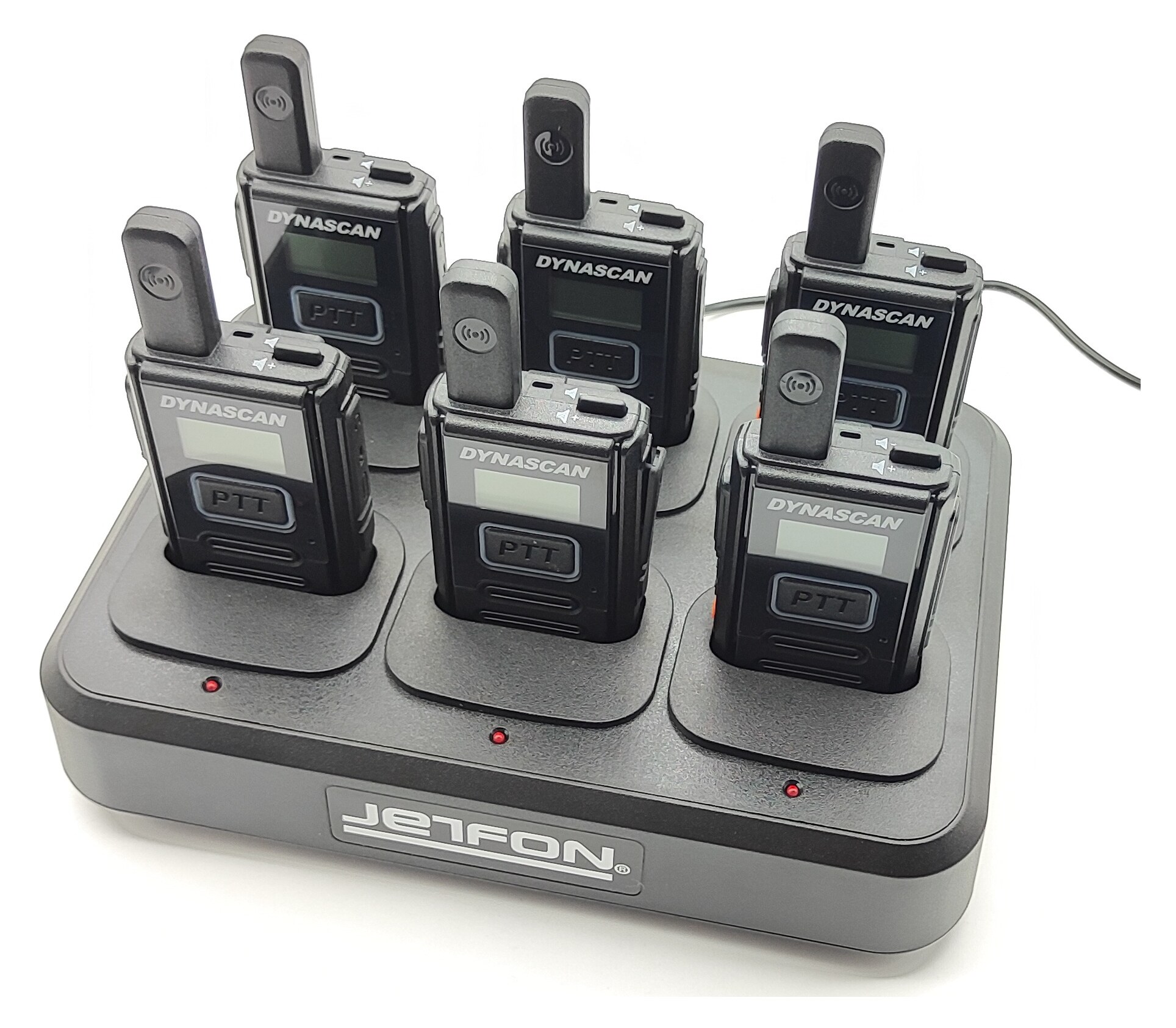 Dynascan 3A Pack 6 Επαγγελματικά PMR-446 USB-C + Πολλαπλός Φορτιστής 6 Θέσεων 4 Dynascan 3A pack 6 επαγγελματικοί ασύρματοι PMR-446 με πολλαπλό φορτιστή 6 θέσεων