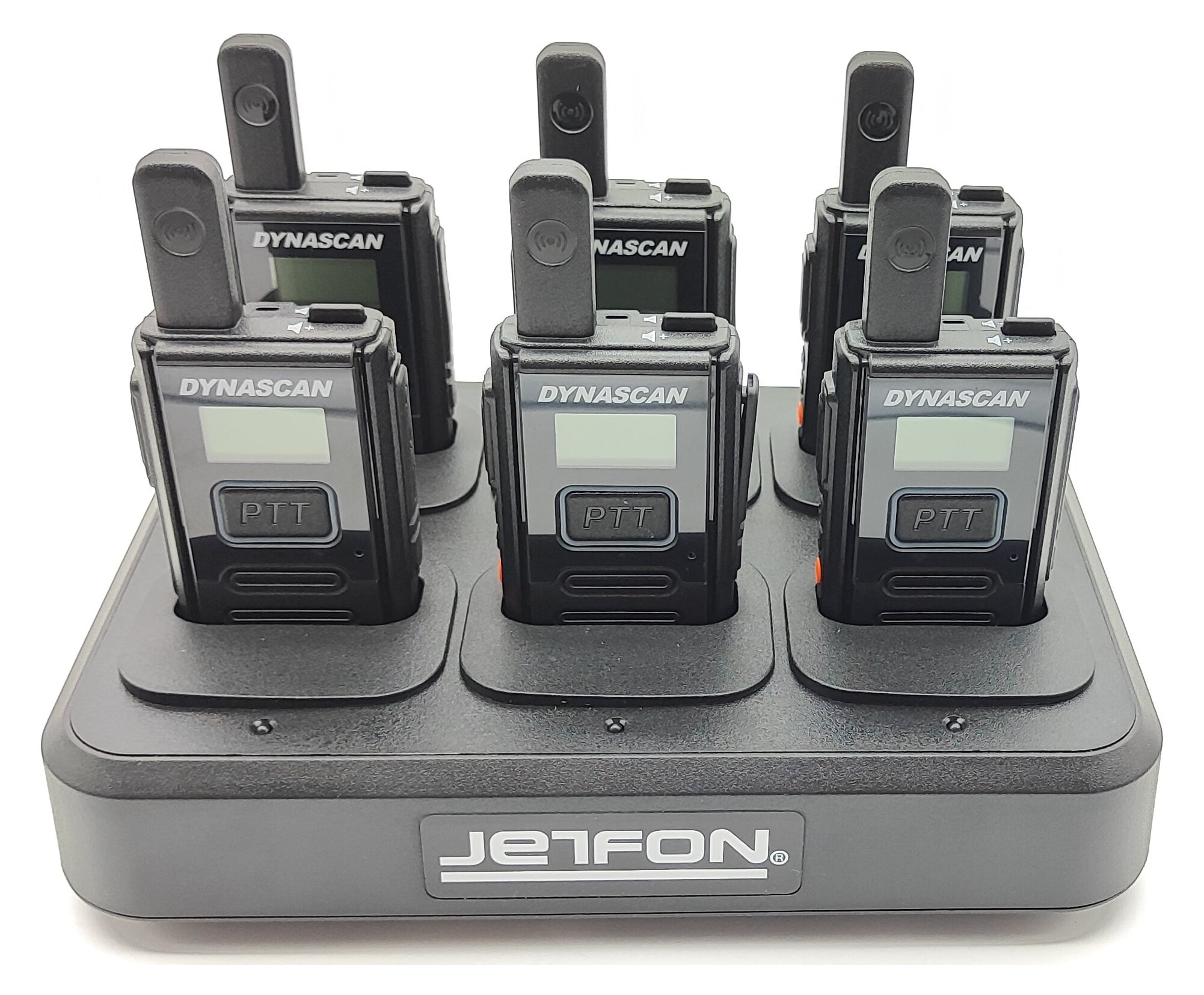 Dynascan 3A Pack 6 Επαγγελματικά PMR-446 USB-C + Πολλαπλός Φορτιστής 6 Θέσεων 3 Dynascan 3A pack 6 επαγγελματικοί ασύρματοι PMR-446 με πολλαπλό φορτιστή 6 θέσεων