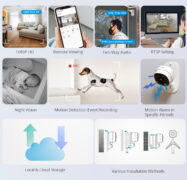 SONOFF smart κάμερα S-CAM με ηχητικό συναγερμό, 1080p FHD, Wi-Fi 3