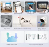 SONOFF smart κάμερα S-CAM με ηχητικό συναγερμό, 1080p FHD, Wi-Fi 3