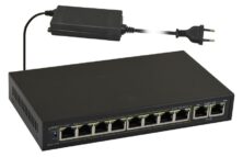 PULSAR PoE Ethernet Switch S108-90W, 10x ports 10/100Mb/s