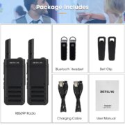 Retevis RB639P pompodektis PMR446 USB-C