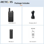 Retevis B63B mini pompodektis PMR446 USB-C VOX