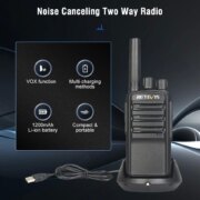 Retevis NR610 pompodektis PMR446 USB-C
