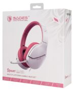 SADES gaming headset Spower, 3.5mm σύνδεση, 40mm, multi-platform, ροζ/λευκό 11 SADES gaming headset Spower, 3.5mm σύνδεση, 40mm, multi-platform, ροζ/λευκό 5