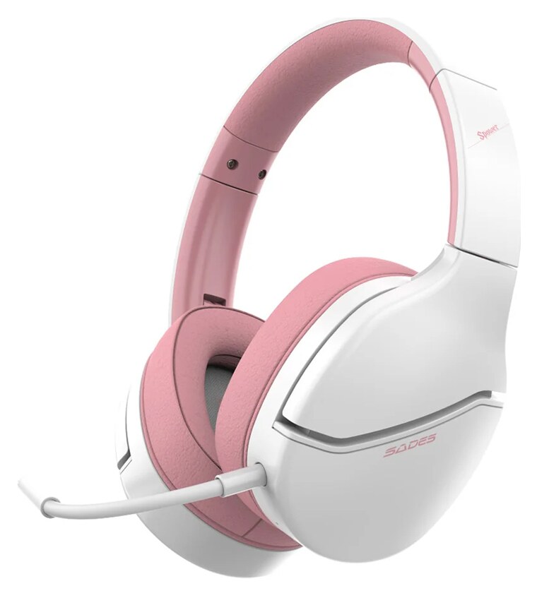 SADES gaming headset Spower, 3.5mm σύνδεση, 40mm, multi-platform, ροζ/λευκό 3 SADES gaming headset Spower, 3.5mm σύνδεση, 40mm, multi-platform, ροζ/λευκό