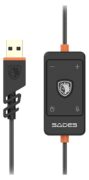 SADES gaming headset Spectre, USB σύνδεση, 50mm, V7.1 surround, multi-platform, μαύρο 3