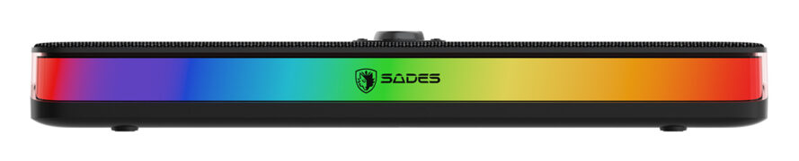 SADES soundbar Posevolt με RGB φωτισμό, 10W, Bluetooth & USB-C/USB, μαύρο 3