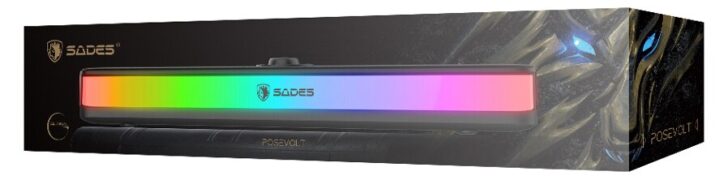 SADES soundbar Posevolt με RGB φωτισμό, 10W, Bluetooth & USB-C/USB, μαύρο 4