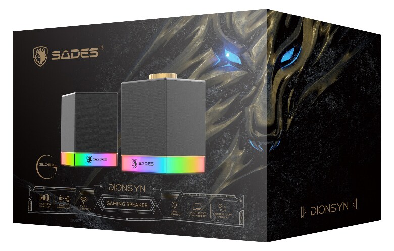 SADES gaming ηχεία Dionsyn με RGB φωτισμό, 2x 5W, Bluetooth & USB-C/USB, μαύρα 6 SADES gaming ηχεία Dionsyn με RGB φωτισμό, 2x 5W, Bluetooth & USB-C/USB, μαύρα - Image 4