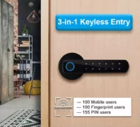 SECUKEY ηλεκτροπύρος D100-BT, συνδυασμού & fingerprint, μαύρος 2