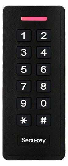 SECUKEY αυτόνομο αδιάβροχο πληκτρολόγιο πρόσβασης SCK-K2-EM, 125KHz