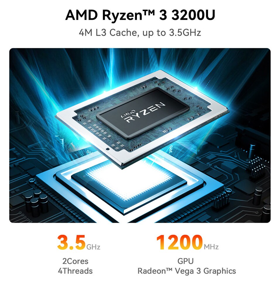 BEELINK mini PC SER3, AMD Ryzen 3 3200U, 8GB, 480GB M.2, Windows 11 Pro 7 BEELINK mini PC SER3, AMD Ryzen 3 3200U, 8GB, 480GB M.2, Windows 11 Pro - Image 5