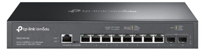 TP-LINK L2+ managed switch SG3210X-M2, 8x 2.5Gbps θύρες, V1.0 1 TP-LINK L2+ managed switch SG3210X-M2, 8x 2.5Gbps θύρες, V1.0