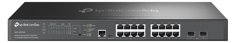 TP-LINK L2+ managed switch SG3218XP-M2, 16x 2.5Gbps θύρες, PoE+, V1.0 1