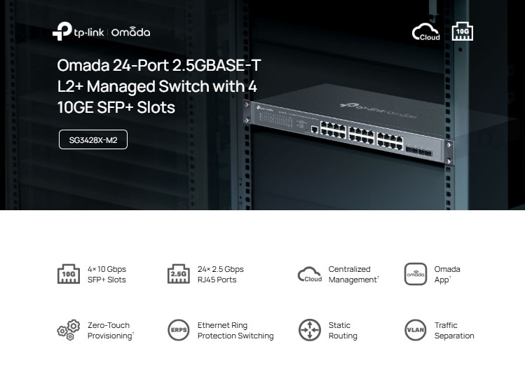 TP-LINK L2+ managed switch SG3428X-M2, 24x 2.5Gbps θύρες, V1.20 4 TP-LINK L2+ managed switch SG3428X-M2, 24x 2.5Gbps θύρες, V1.20 - Image 2