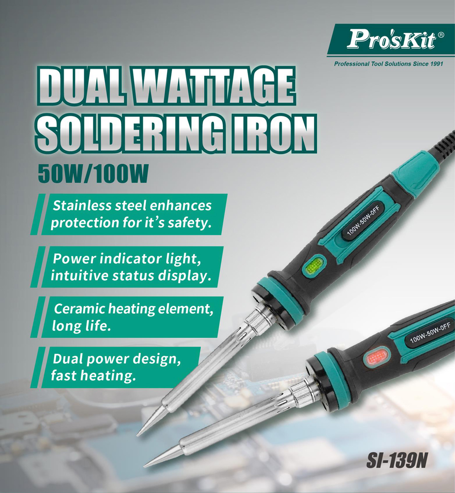 PROSKIT κολλητήρι SI-139NB, 50/100W, 400/500°C 4 PROSKIT κολλητήρι SI-139NB, 50/100W, 400/500°C - Image 2