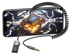 USAMS Bluetooth car audio receiver US-SJ464, μεταλλικό, γκρι 4