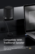 USAMS Bluetooth car audio receiver US-SJ464, μεταλλικό, γκρι 6