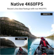 SJCAM action camera SJ8 Pro, οθόνη αφής, 12MP/4K, WiFi, αδιάβροχη θήκη, μαύρη 2