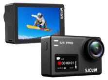 SJCAM action camera SJ8 Pro, οθόνη αφής, 12MP/4K, WiFi, αδιάβροχη θήκη, μαύρη