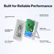 SONOFF smart θερμόμετρο & υγρασιόμετρο AirGuard TH, έως 60°C, ZigBee 3.0 & Bluetooth, λευκό 4