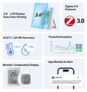 SONOFF smart θερμόμετρο & υγρασιόμετρο AirGuard TH, έως 60°C, ZigBee 3.0 & Bluetooth, λευκό 11