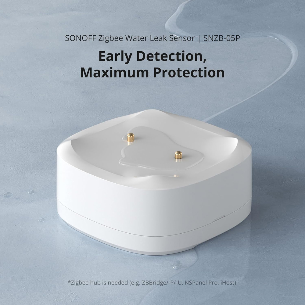 SONOFF smart ανιχνευτής πλημμύρας SNZB-05P, ZigBee, μπαταρίας, λευκός 3 SONOFF smart ανιχνευτής πλημμύρας SNZB-05P, ZigBee, μπαταρίας, λευκός - Image 2
